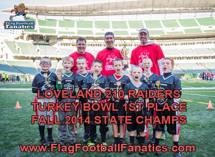 Loveland 210 Raiders - Junior DD Winners -Turkey Bowl 2014